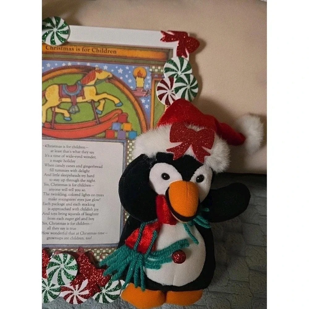 Christmas‎ Wall Hanging Christmas is for Children Poem Primitive Nostagia Framed
